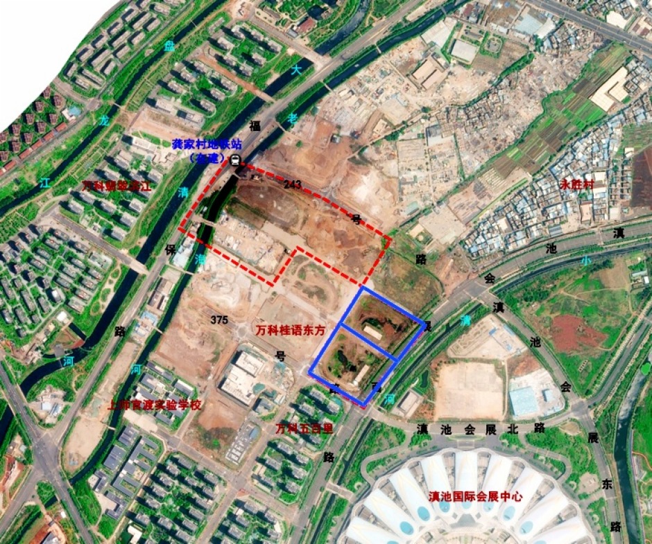 萬科被調整規劃商改住的會展中心兩宗土地(藍線內區域) 萬科被調整規劃商改住的會展中心兩宗土地(藍線內區域)